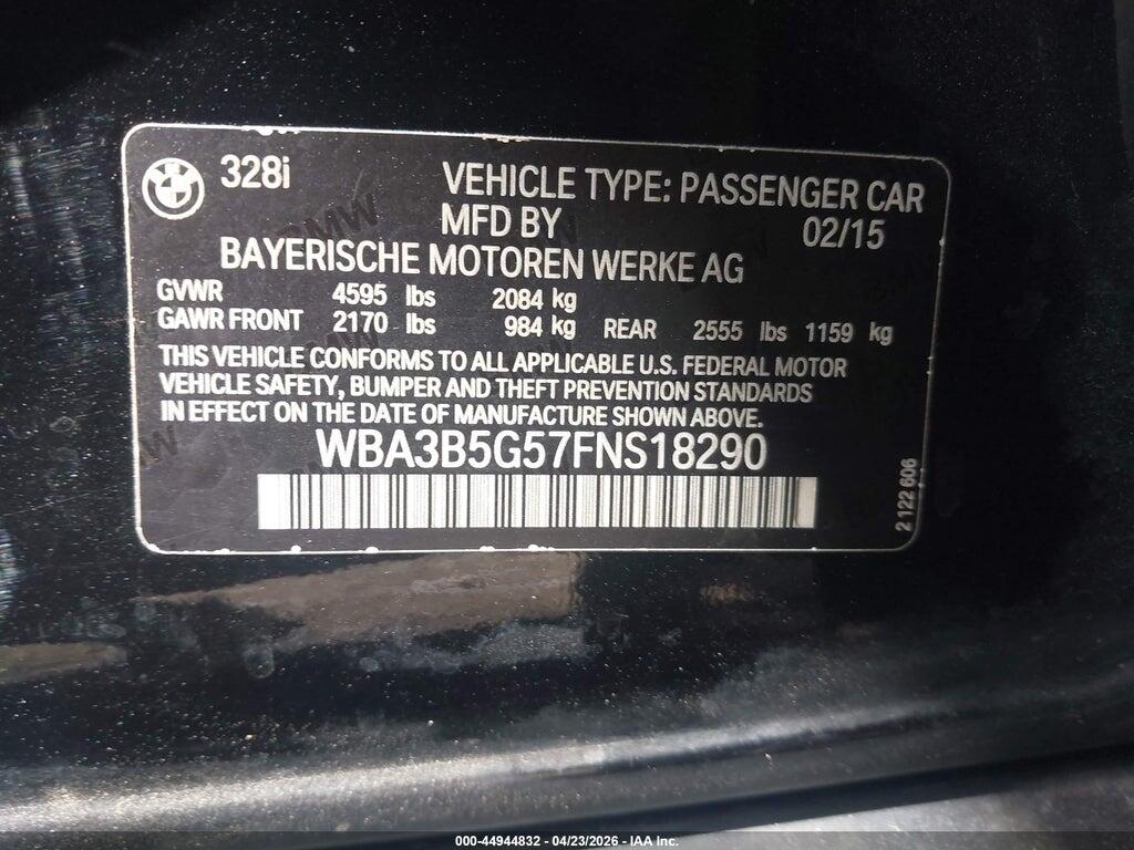 WBA3B5G57FNS18290 2015 BMW 328I photo no. 9