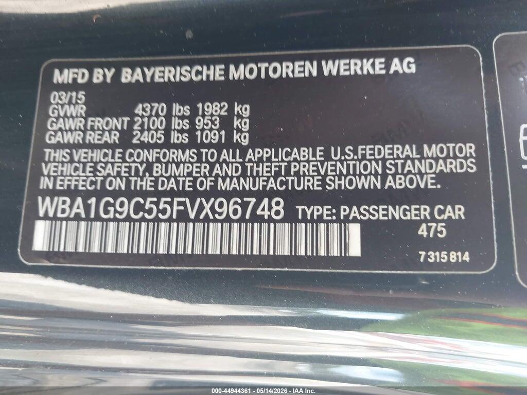 WBA1G9C55FVX96748 2015 BMW 228I photo no. 9