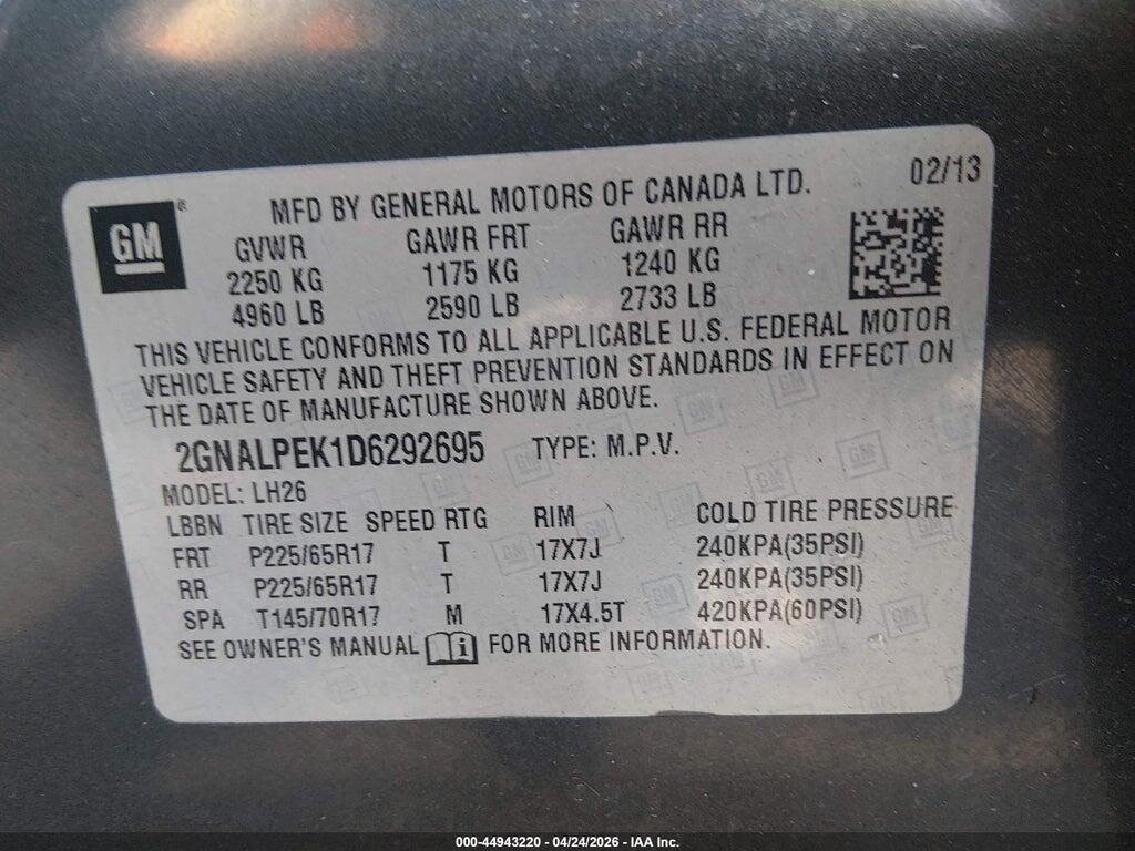 2GNALPEK1D6292695 2013 CHEVROLET EQUINOX photo no. 9
