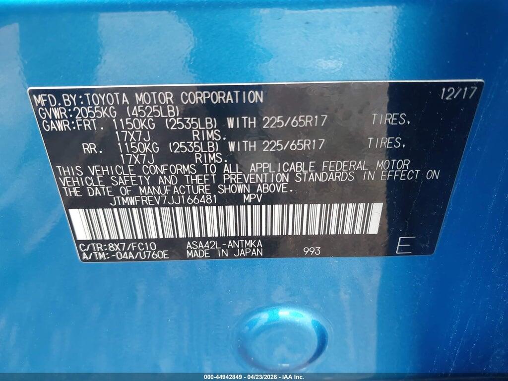 JTMWFREV7JJ166481 2018 TOYOTA RAV4 photo no. 9