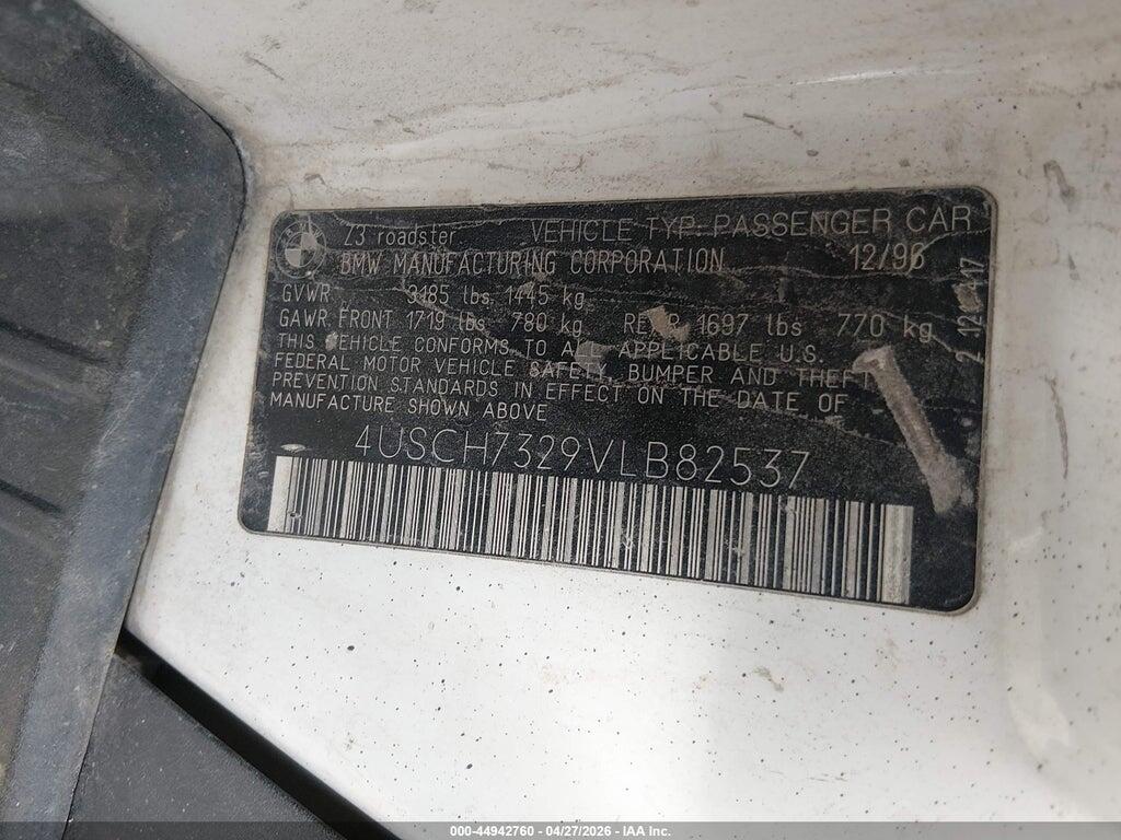 4USCH7329VLB82537 1997 BMW Z3 photo no. 9