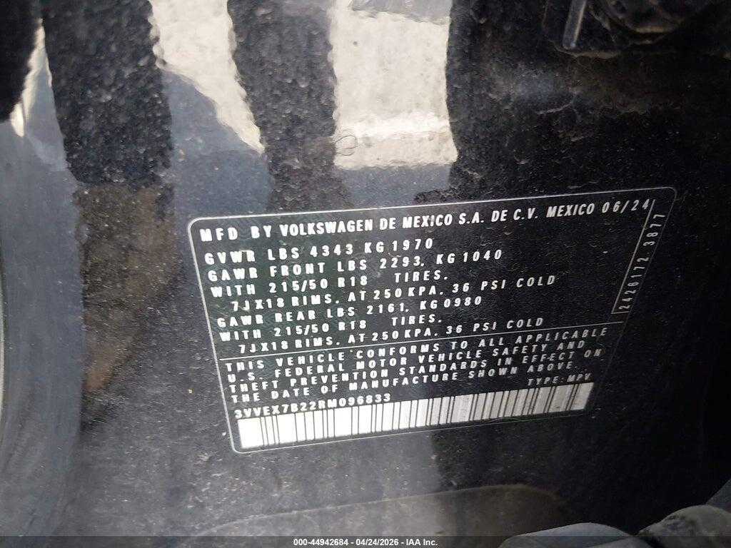 3VVEX7B22RM096833 2024 VOLKSWAGEN TAOS photo no. 9