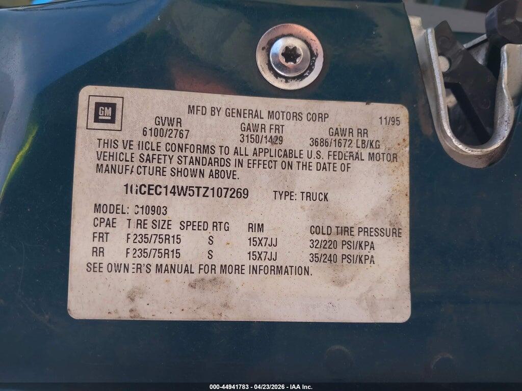 1GCEC14W5TZ107269 1996 CHEVROLET GMT-400 photo no. 9