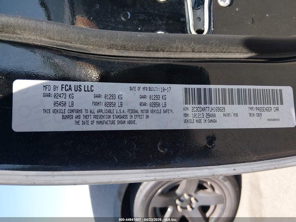 2C3CDXAT7JH169629 2018 DODGE CHARGER photo no. 9