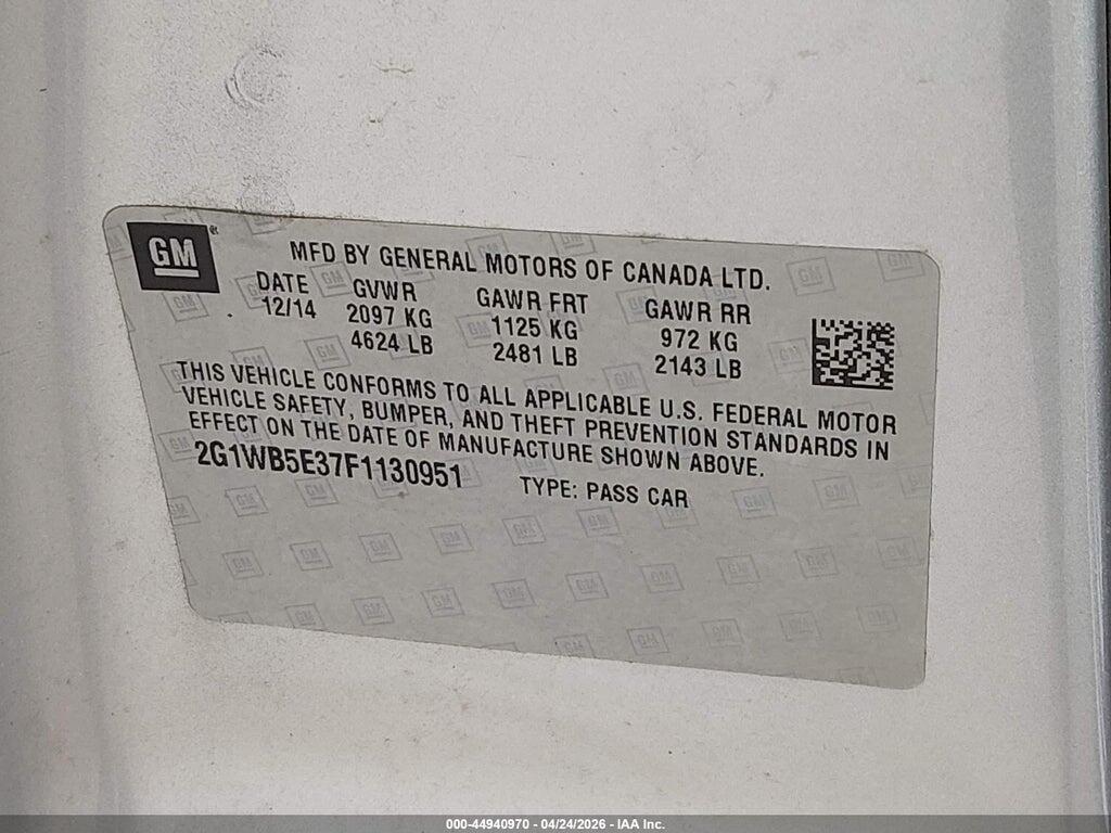 2G1WB5E37F1130951 2015 CHEVROLET IMPALA LIMITED photo no. 9