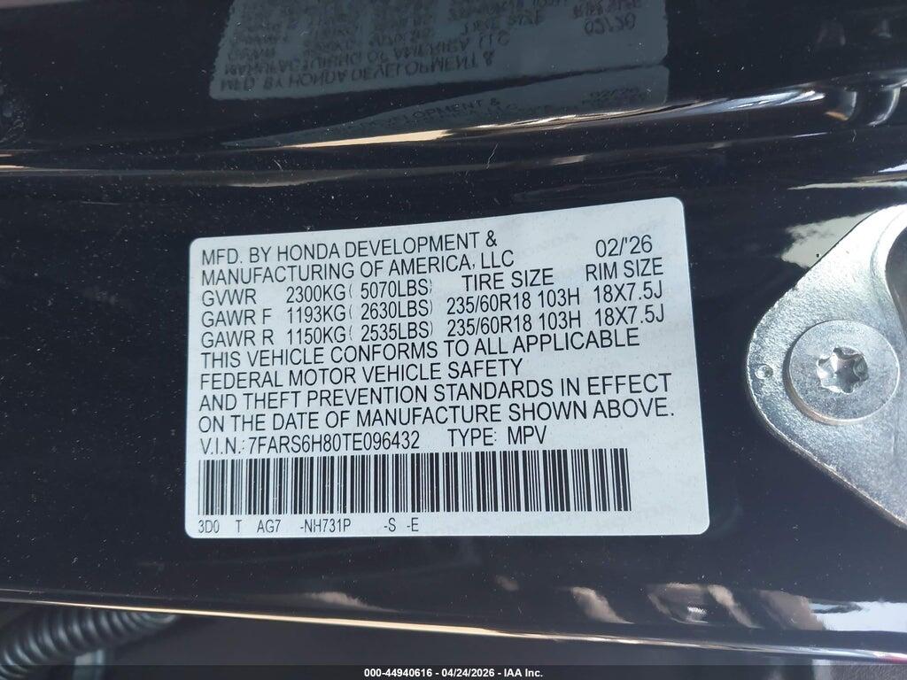 7FARS6H80TE096432 2026 HONDA CR-V HYBRID photo no. 9
