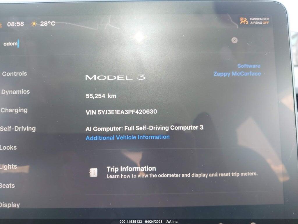 5YJ3E1EA3PF420630 2023 TESLA MODEL 3 photo no. 7