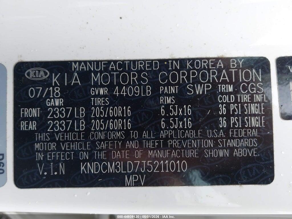 KNDCM3LD7J5211010 2018 KIA NIRO PLUG-IN HYBRID photo no. 9
