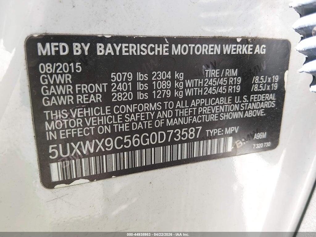 5UXWX9C56G0D73587 2016 BMW X3 photo no. 9