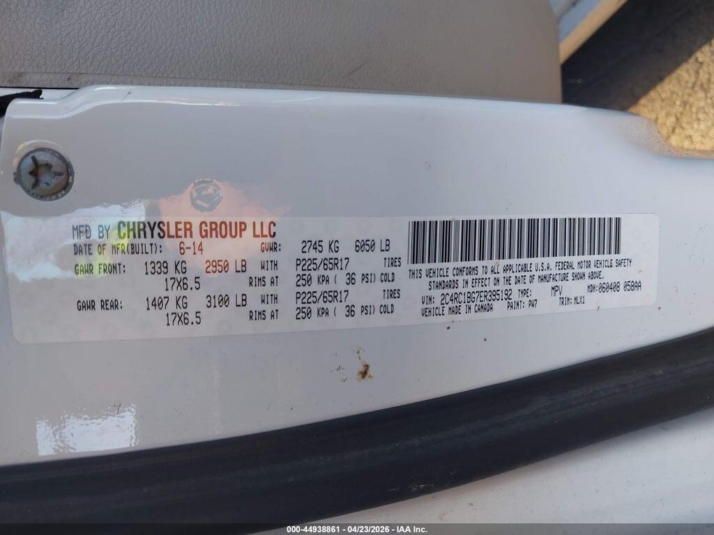 2C4RC1BG7ER395192 2014 CHRYSLER TOWN & COUNTRY photo no. 9