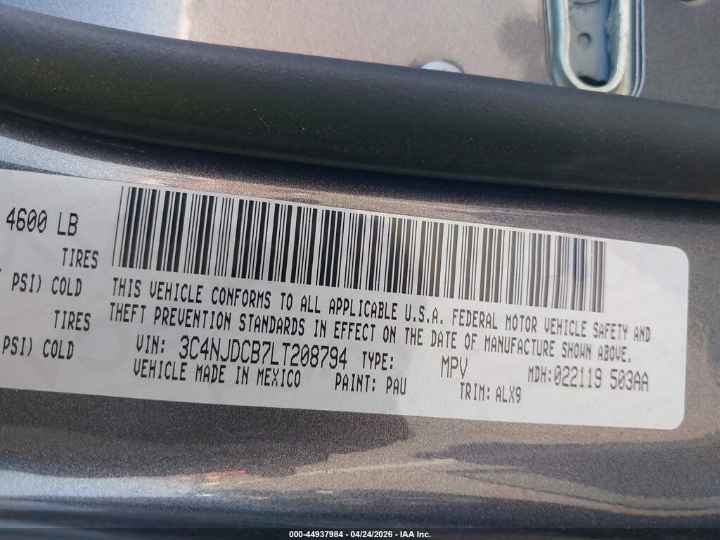 3C4NJDCB7LT208794 2020 JEEP COMPASS photo no. 9