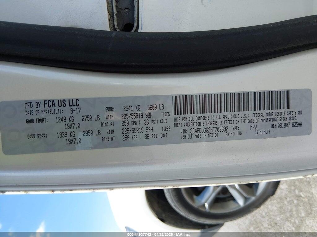 3C4PDDGG2HT703692 2017 DODGE JOURNEY photo no. 9