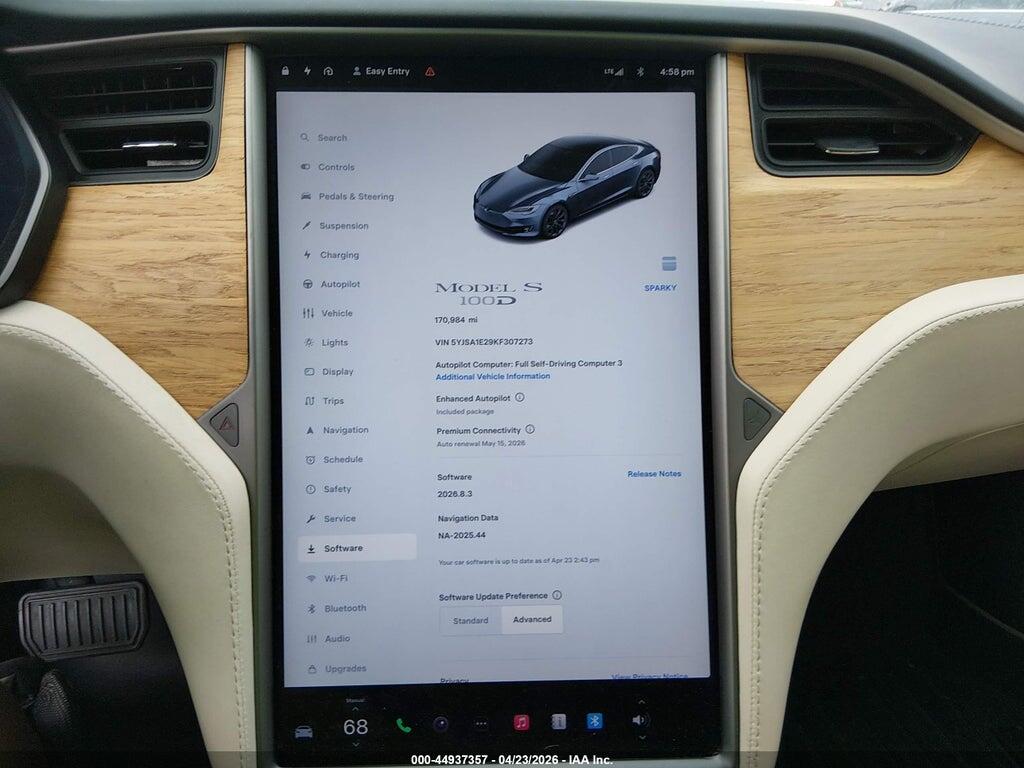 5YJSA1E29KF307273 2019 TESLA MODEL S photo no. 7