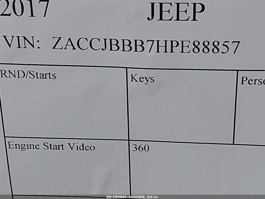 ZACCJBBB7HPE88857 2017 JEEP RENEGADE photo no. 9
