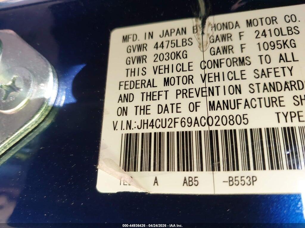JH4CU2F69AC020805 2010 ACURA TSX photo no. 9
