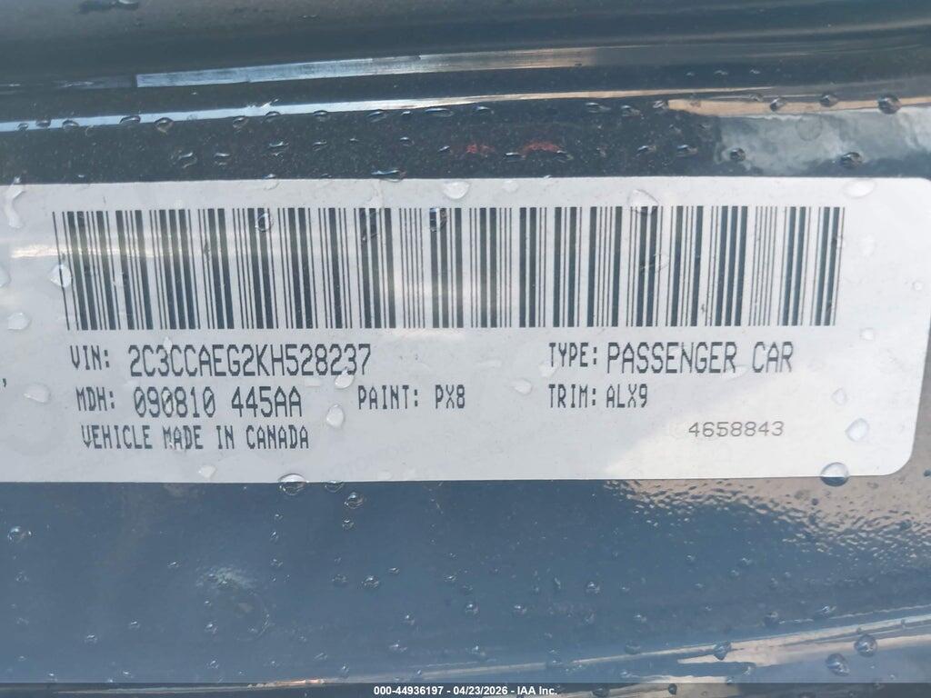 2C3CCAEG2KH528237 2019 CHRYSLER 300 photo no. 9