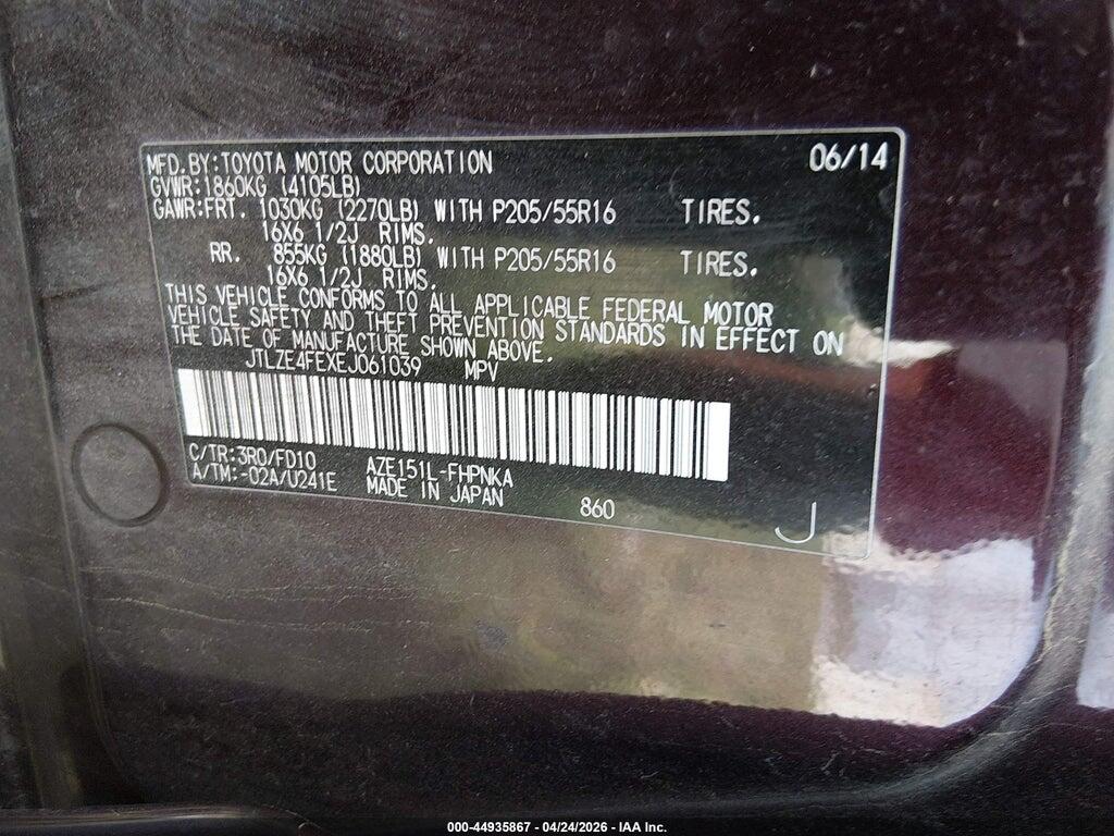 JTLZE4FEXEJ061039 2014 SCION XB photo no. 9