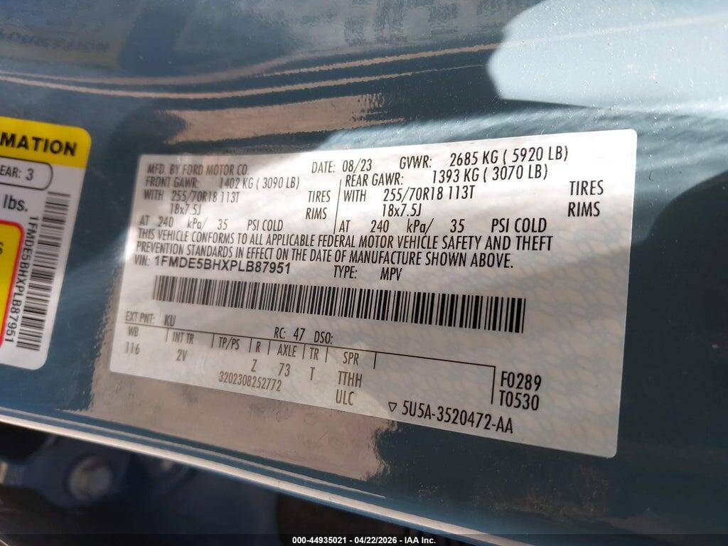 1FMDE5BHXPLB87951 2023 FORD BRONCO photo no. 9