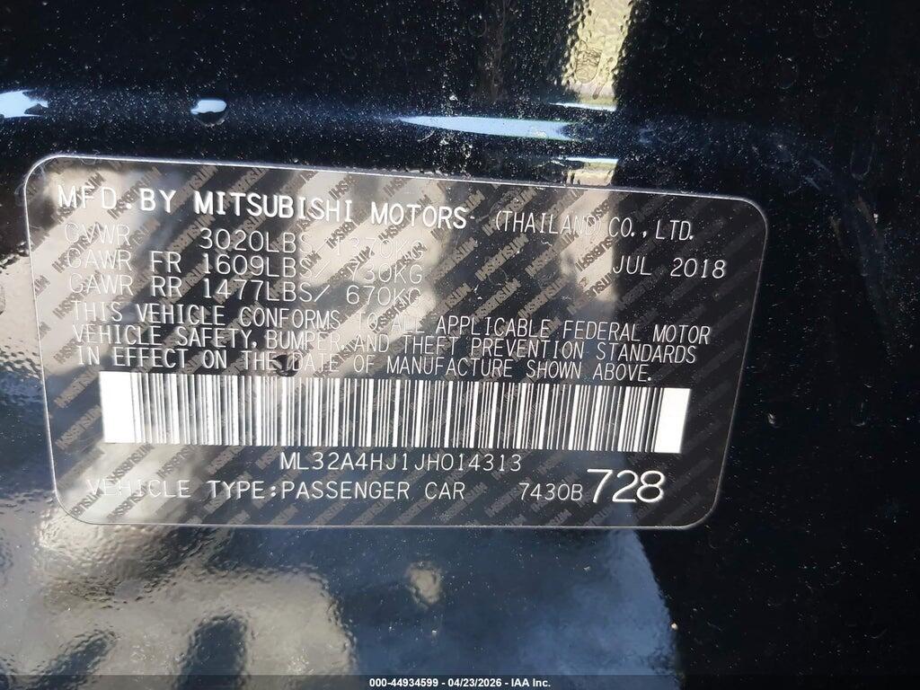 ML32A4HJ1JH014313 2018 MITSUBISHI MIRAGE photo no. 9