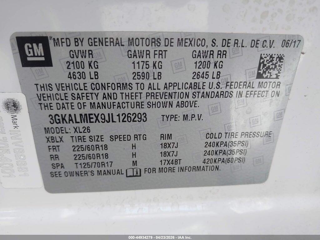 3GKALMEX9JL126293 2018 GMC TERRAIN photo no. 9