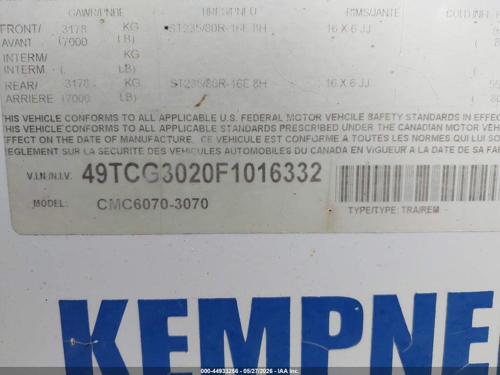 49TCG3020F1016332 2015 CONTRACT MANUFACTURING CONTRACT MANUFACTURING photo no. 9