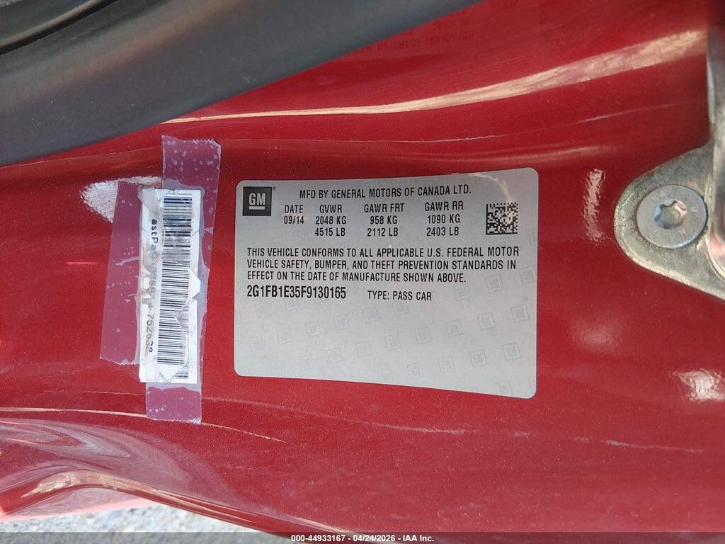2G1FB1E35F9130165 2015 CHEVROLET CAMARO photo no. 9