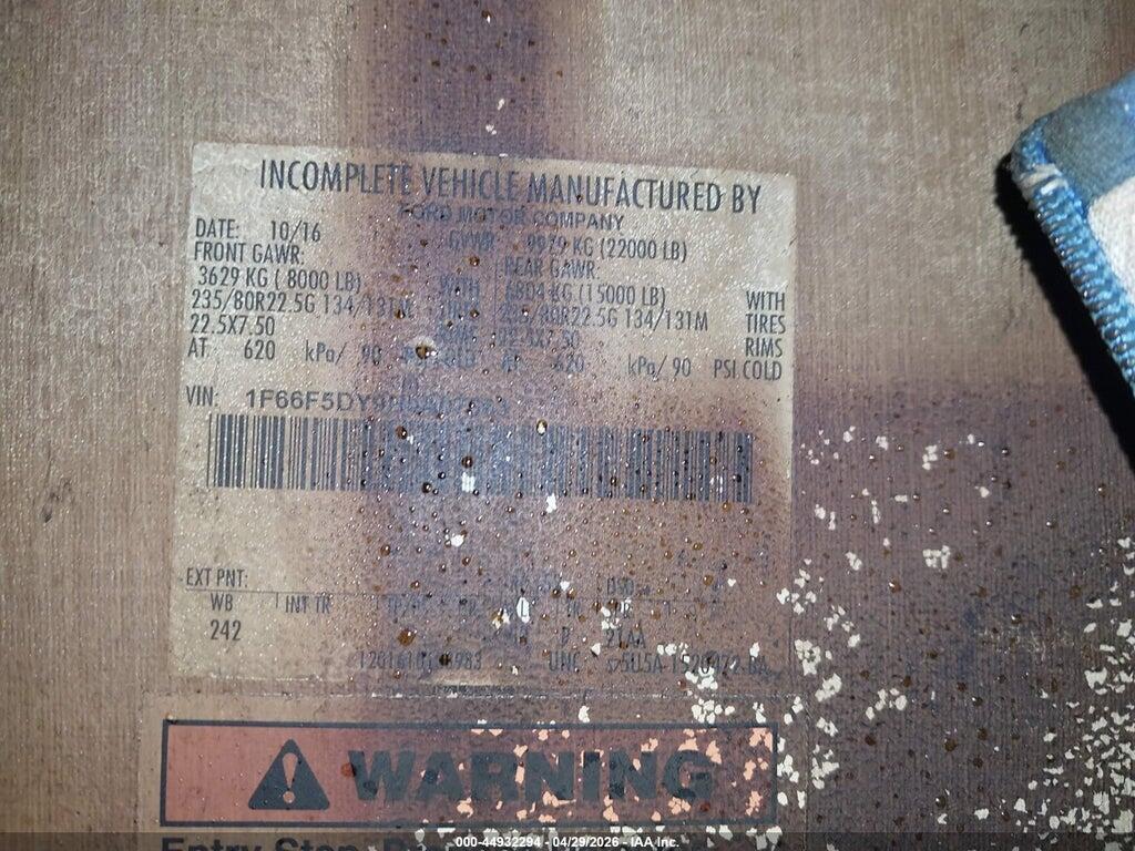 1F66F5DY9H0A07663 2017 FORD F53 photo no. 9