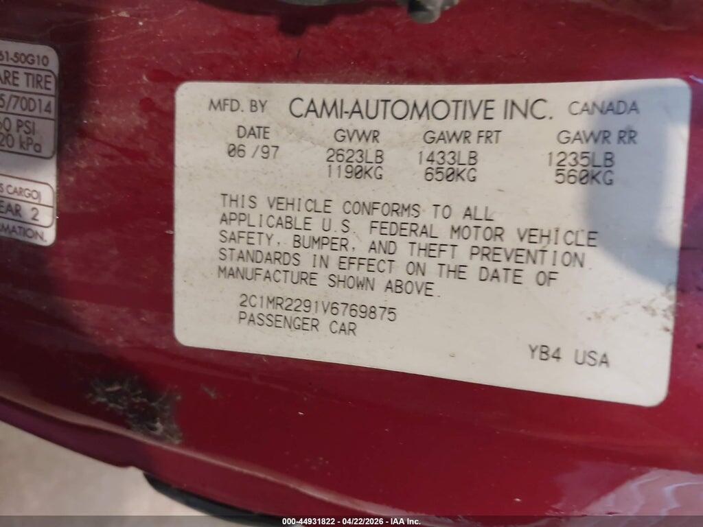 2C1MR2291V6769875 1997 GEO METRO photo no. 9