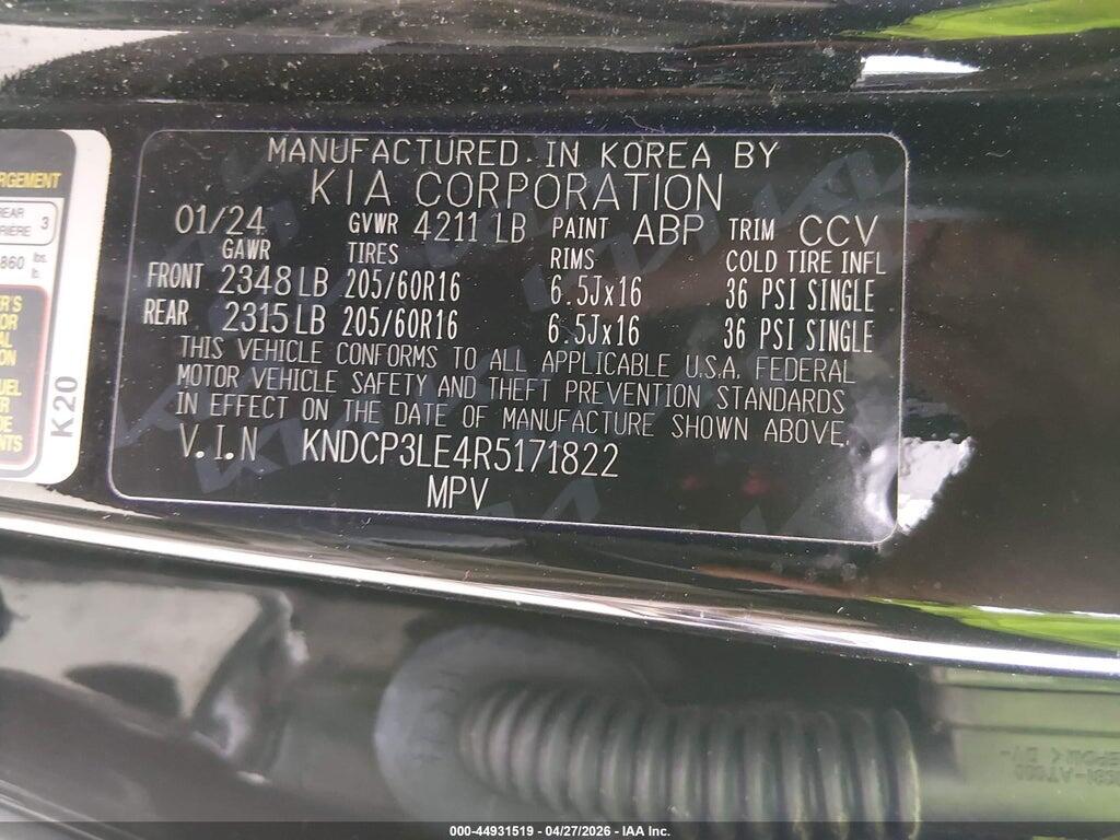 KNDCP3LE4R5171822 2024 KIA NIRO photo no. 9