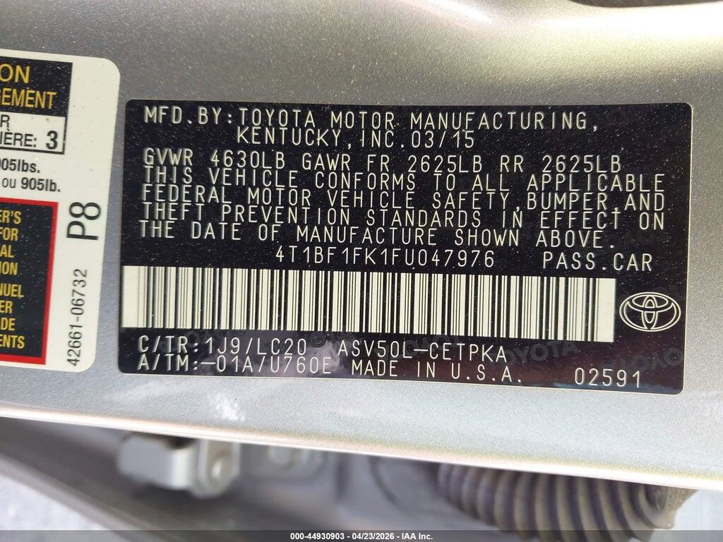 4T1BF1FK1FU047976 2015 TOYOTA CAMRY photo no. 9