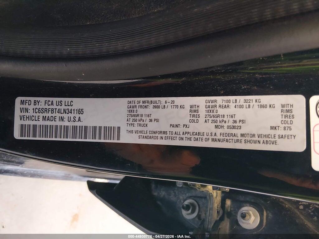 1C6SRFBT4LN341165 2020 RAM 1500 photo no. 9