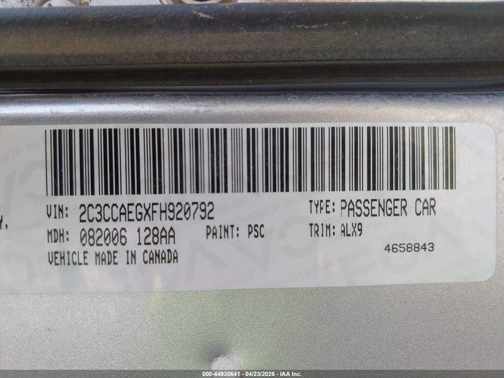 2C3CCAEGXFH920792 2015 CHRYSLER 300C photo no. 9