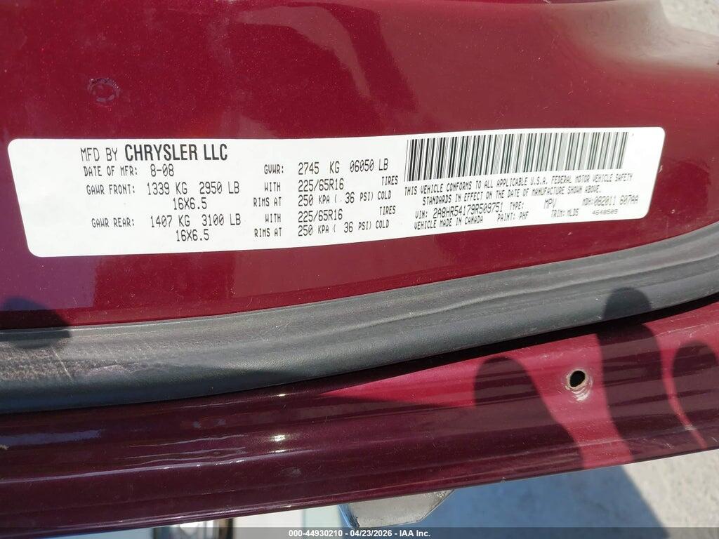 2A8HR54179R509751 2009 CHRYSLER TOWN & COUNTRY photo no. 9