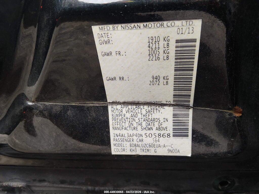 1N4AL3AP4DN505868 2013 NISSAN ALTIMA photo no. 9
