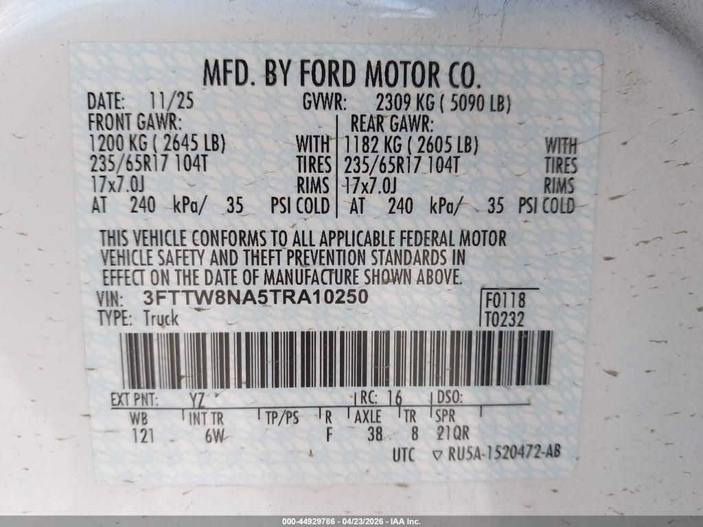 3FTTW8NA5TRA10250 2026 FORD MAVERICK photo no. 9