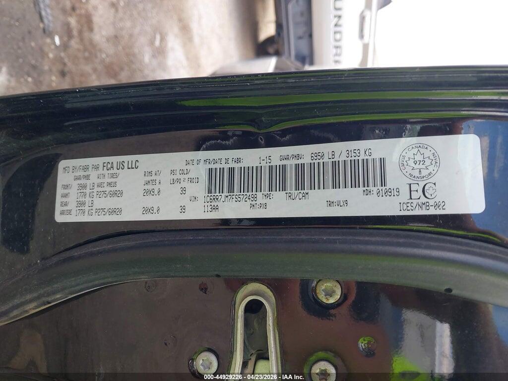 1C6RR7JM7FS572498 2015 RAM 1500 photo no. 9