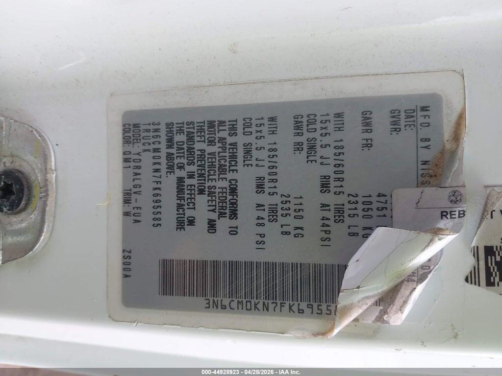 3N6CM0KN7FK695585 2015 NISSAN NV200 photo no. 9