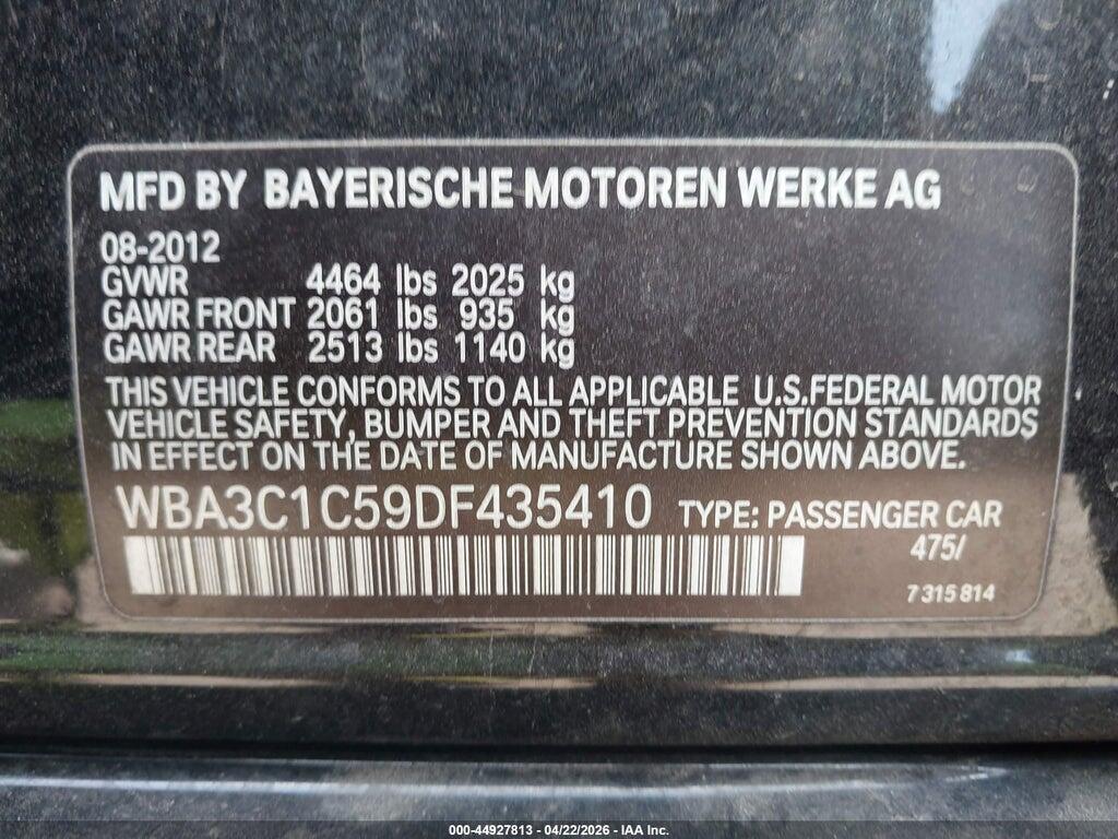 WBA3C1C59DF435410 2013 BMW 328I photo no. 9