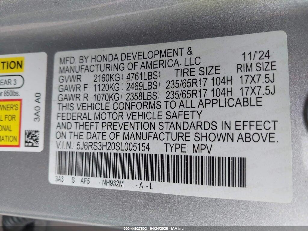 5J6RS3H20SL005154 2025 HONDA CR-V photo no. 9