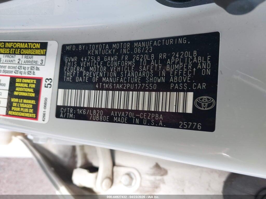 4T1K61AK2PU177550 2023 TOYOTA CAMRY photo no. 9
