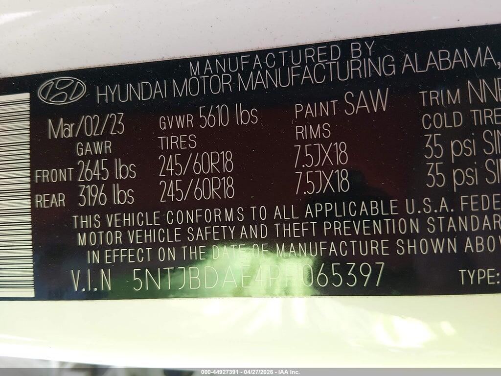 5NTJBDAE4PH065397 2023 HYUNDAI SANTA CRUZ photo no. 9