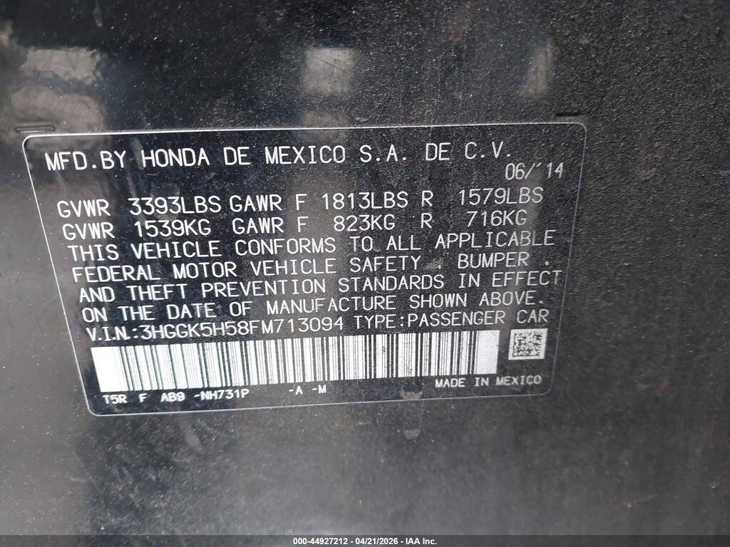 3HGGK5H58FM713094 2015 HONDA FIT photo no. 9
