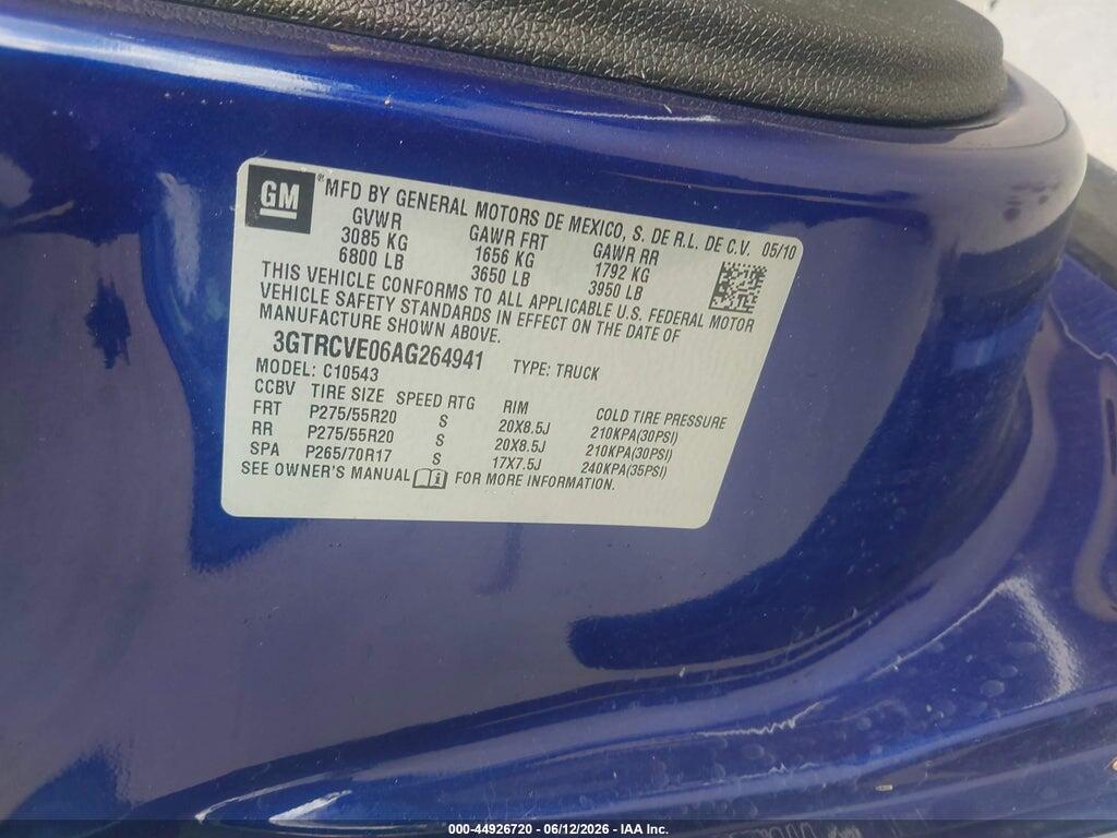 3GTRCVE06AG264941 2010 GMC SIERRA 1500 photo no. 9