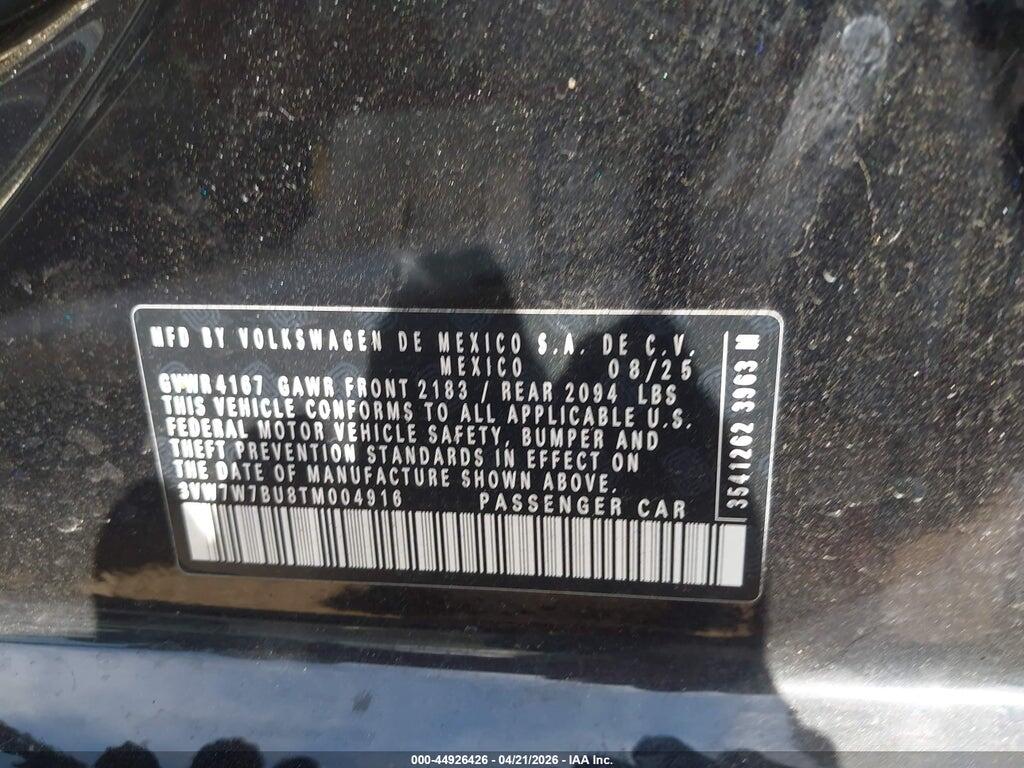 3VW7W7BU8TM004916 2026 VOLKSWAGEN JETTA photo no. 9