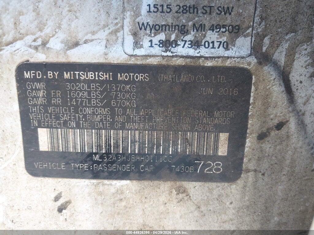 ML32A3HJ8HH011106 2017 MITSUBISHI MIRAGE photo no. 9