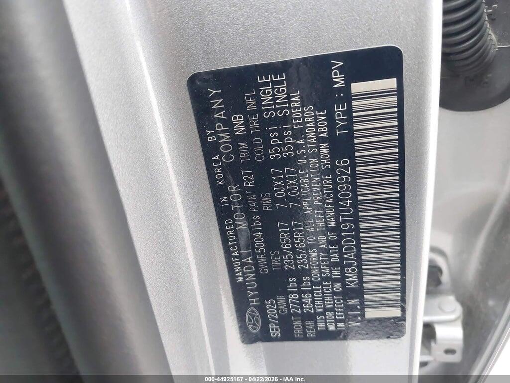 KM8JADD19TU409926 2026 HYUNDAI TUCSON HYBRID photo no. 9