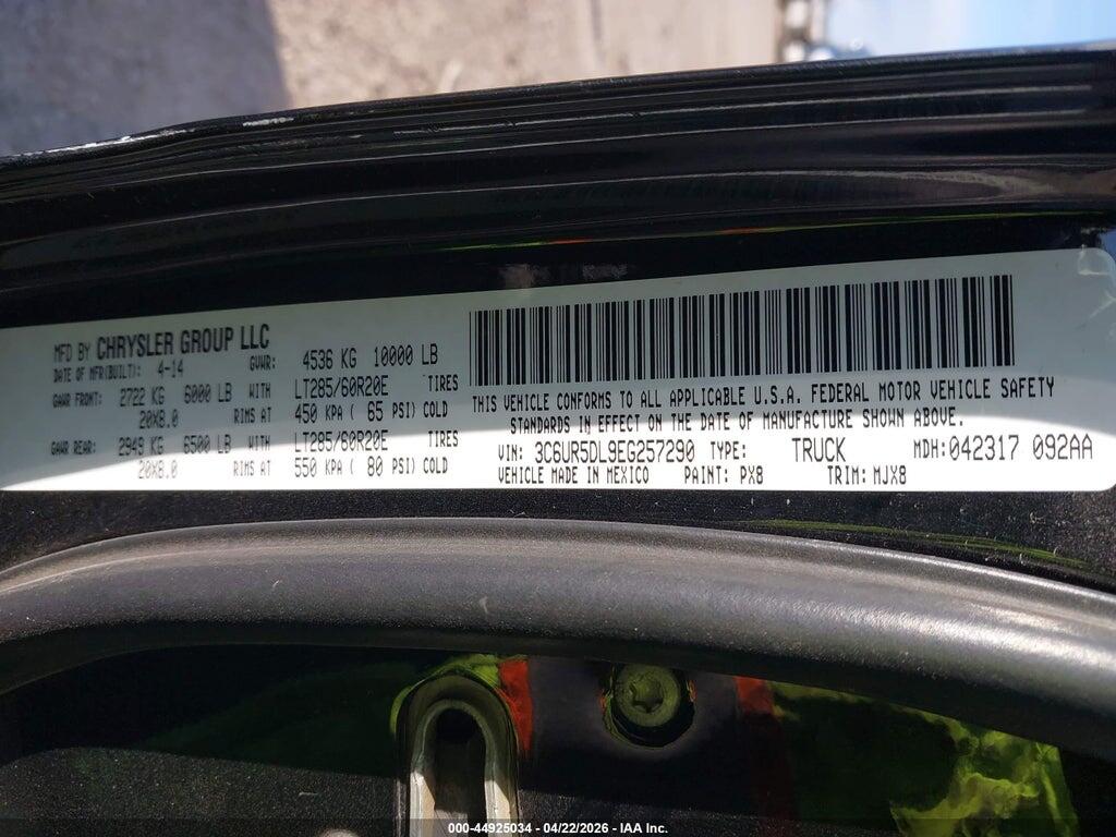 3C6UR5DL9EG257290 2014 RAM 2500 photo no. 9