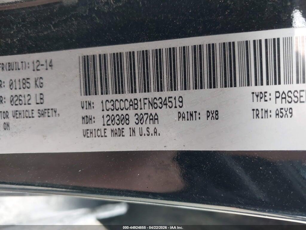 1C3CCCAB1FN634519 2015 CHRYSLER 200 photo no. 9