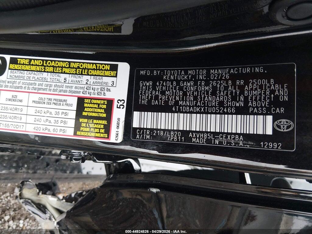 4T1DBADKXTU052466 2026 TOYOTA CAMRY photo no. 9