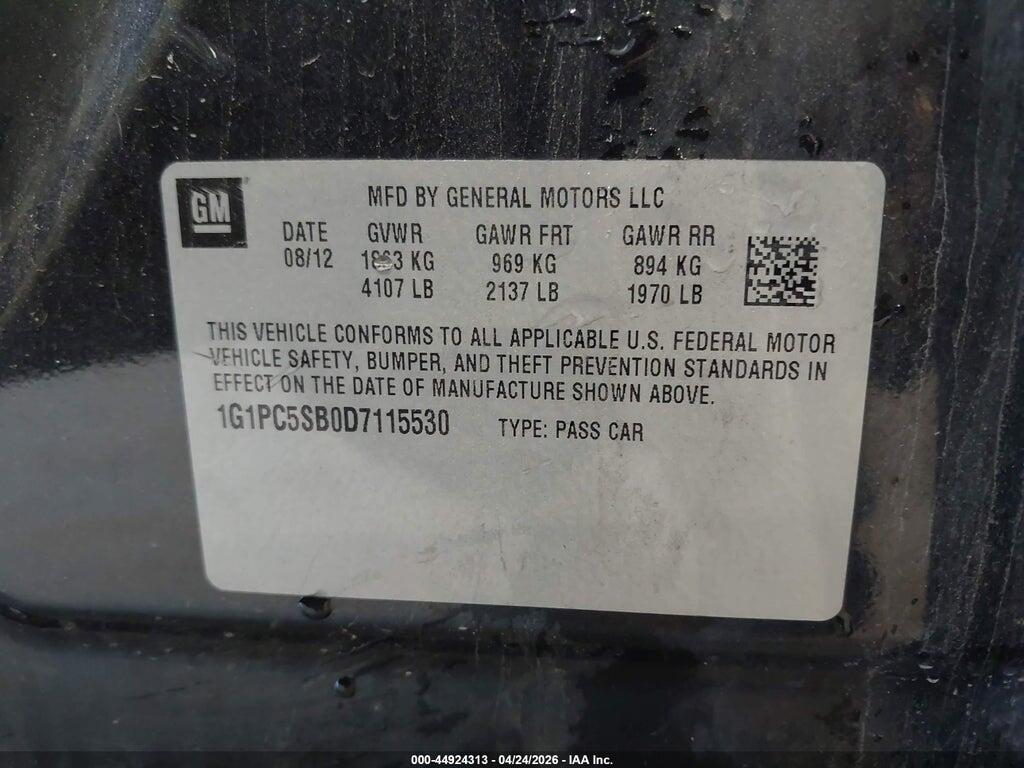 1G1PC5SB0D7115530 2013 CHEVROLET CRUZE photo no. 9